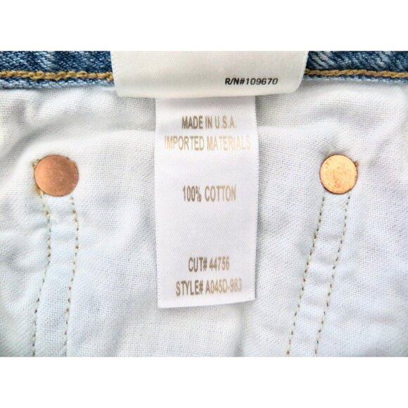 Agolde Jamie Classic High Rise  Distressed Button Fly Jeans Blue SZ 26 - Picture 15 of 16